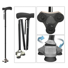HurryCane primer plano de la base SteadiGrip que mejora equilibrio