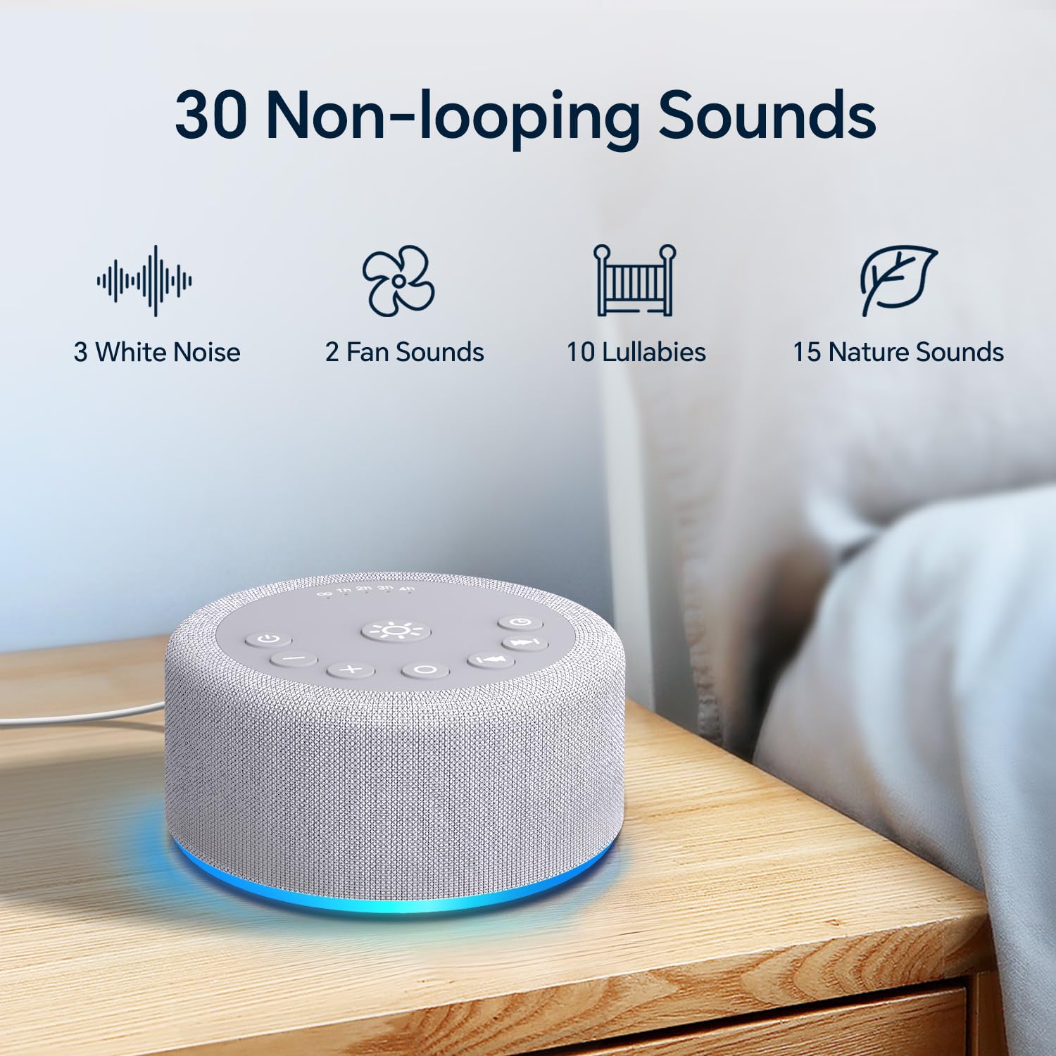 Hushing panel de botones claro y volumen ajustable con precisión
