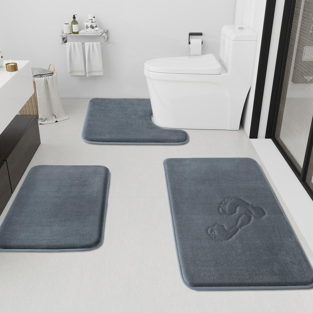 HUXMEYSON alfombra frontal grande gris mostrando confort y absorción