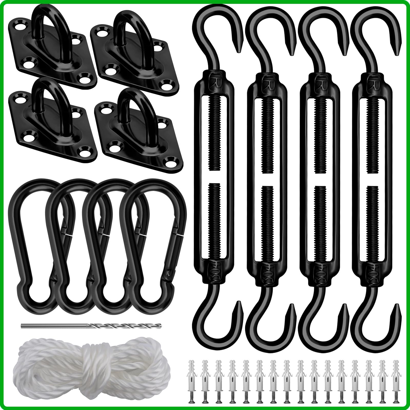 HYASIA kit frontal con 46 piezas mostrando todos los componentes y ventaja de completitud