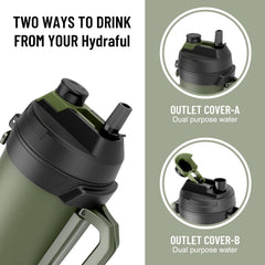 Hydraful detalle de la tapa de cuarto giro para beber rápido