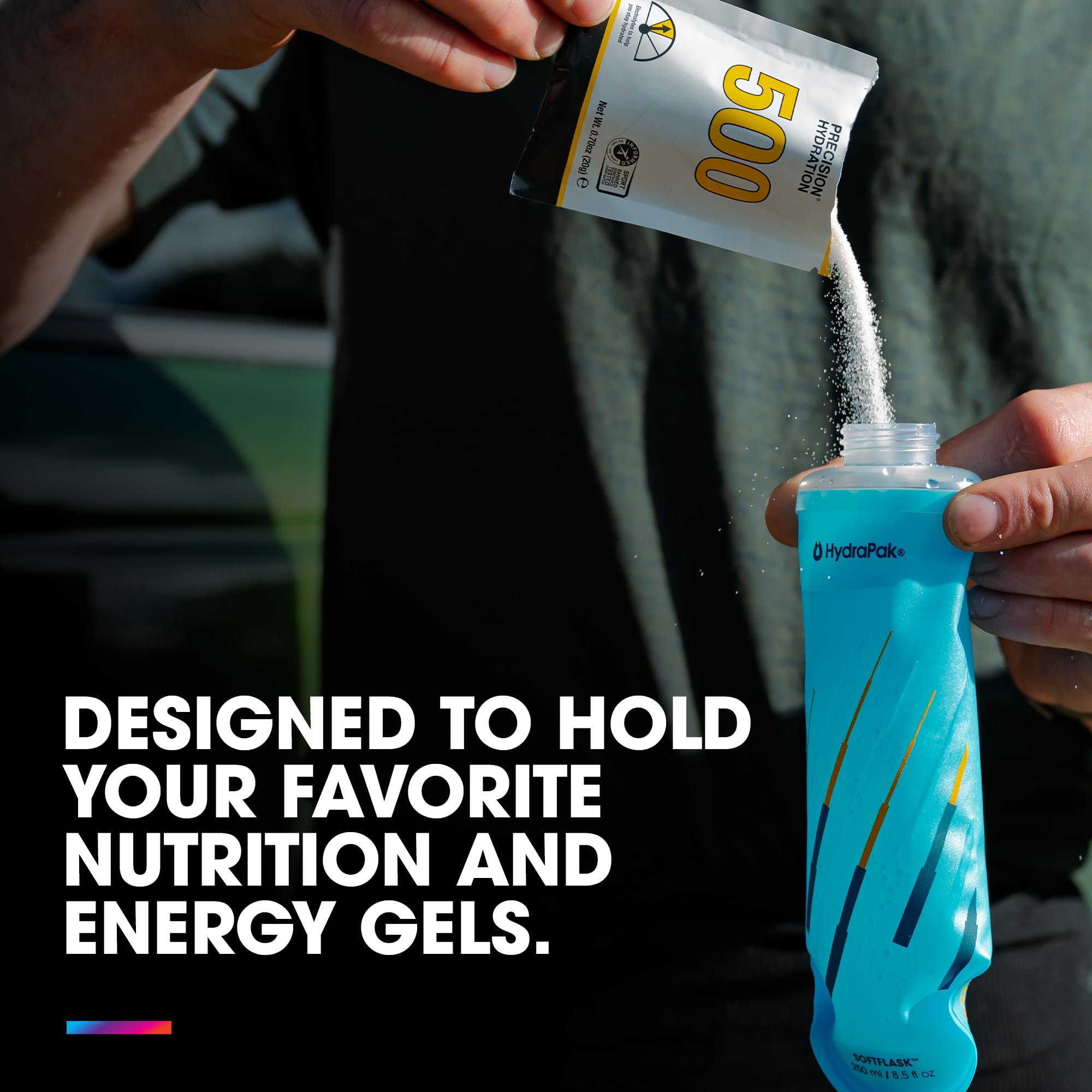 HydraPak SoftFlask boquilla gel Nozzle abierta para dispensar gel fácilmente