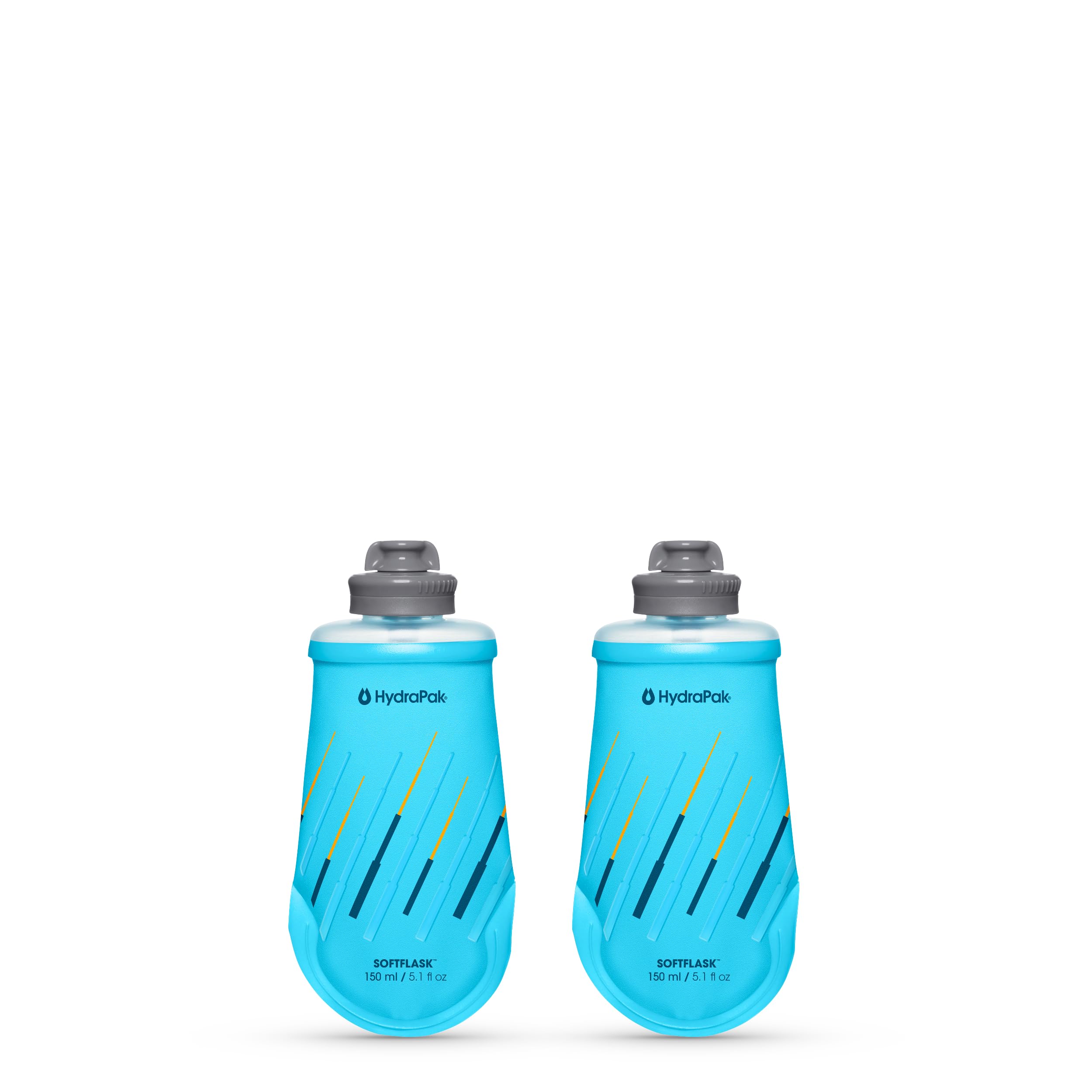 HydraPak SoftFlask pack frontal mostrando color Malibu y formato compacto