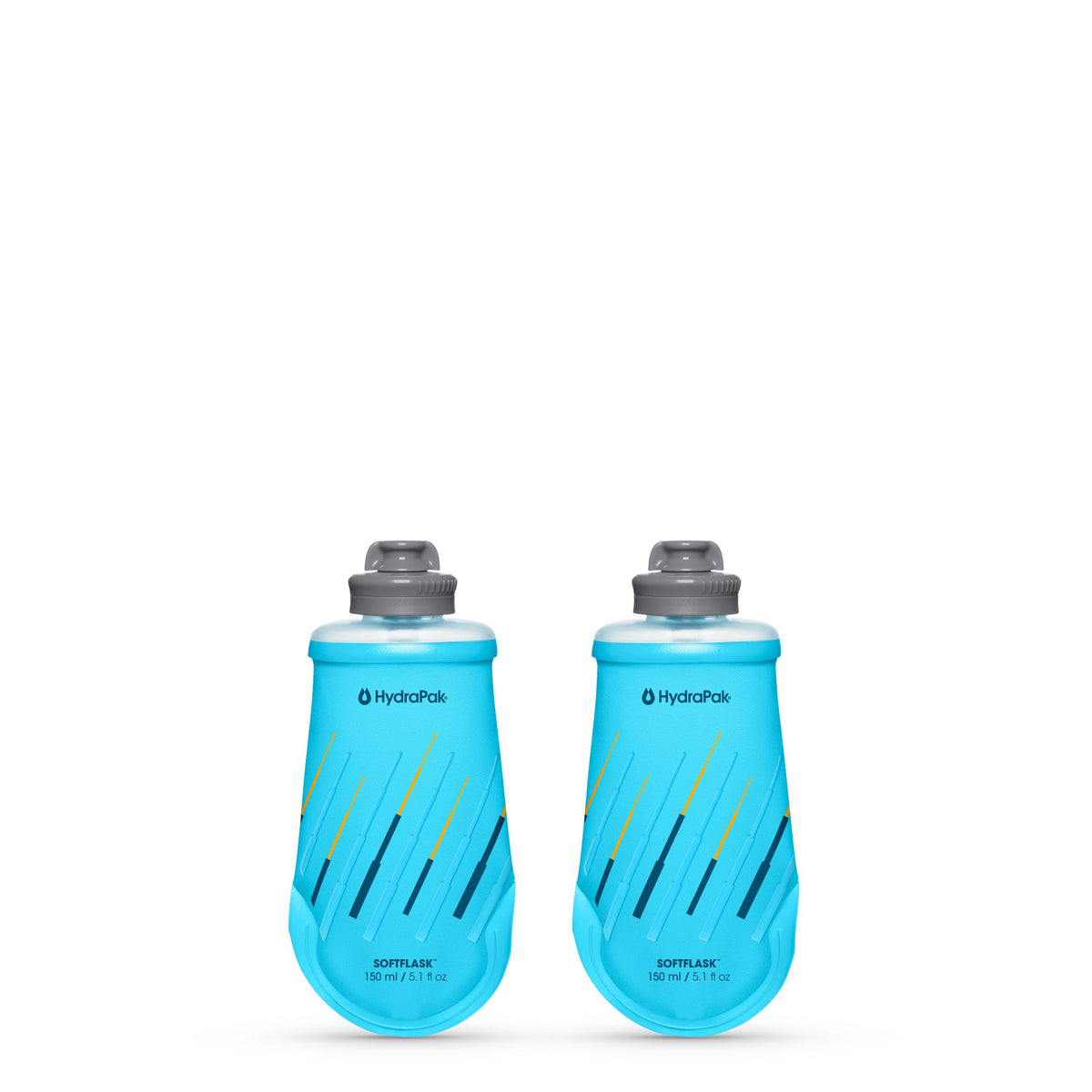 HydraPak SoftFlask pack frontal mostrando color Malibu y formato compacto