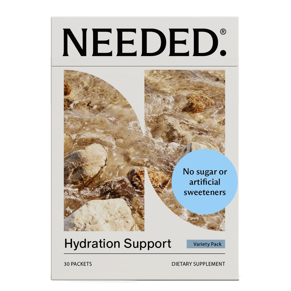 HydraMamá Hydration Support frente del empaque mostrando 30 sobres para hidratación rápida