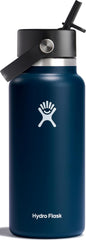 Hydro Flask vista frontal Indigo Blue mostrando diseño y capacidad