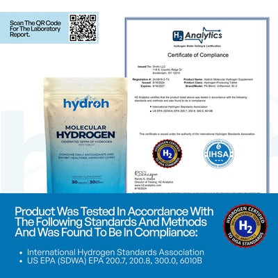 hydroh clear hydrogen water poured into a glass demonstrating neutral taste