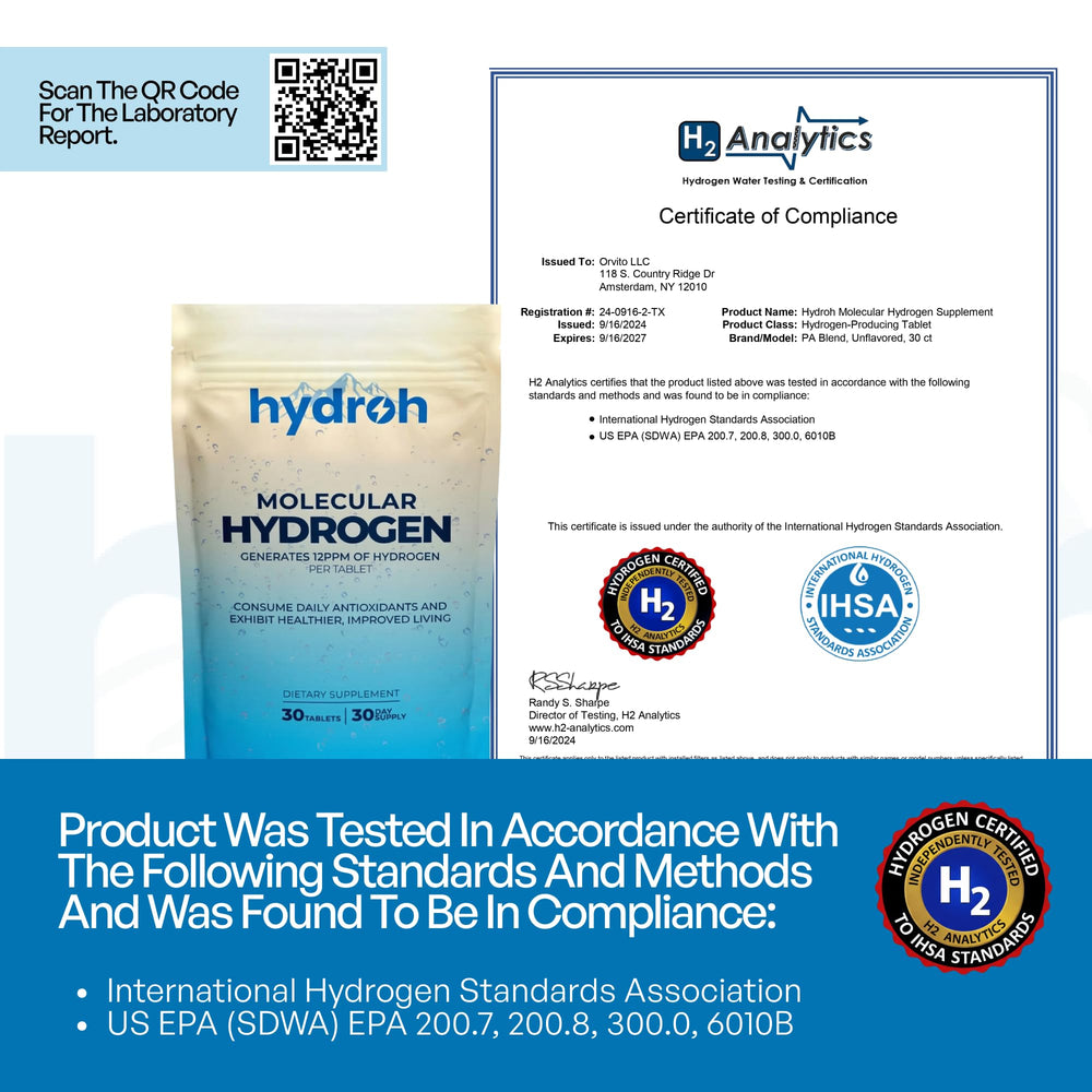 hydroh clear hydrogen water poured into a glass demonstrating neutral taste