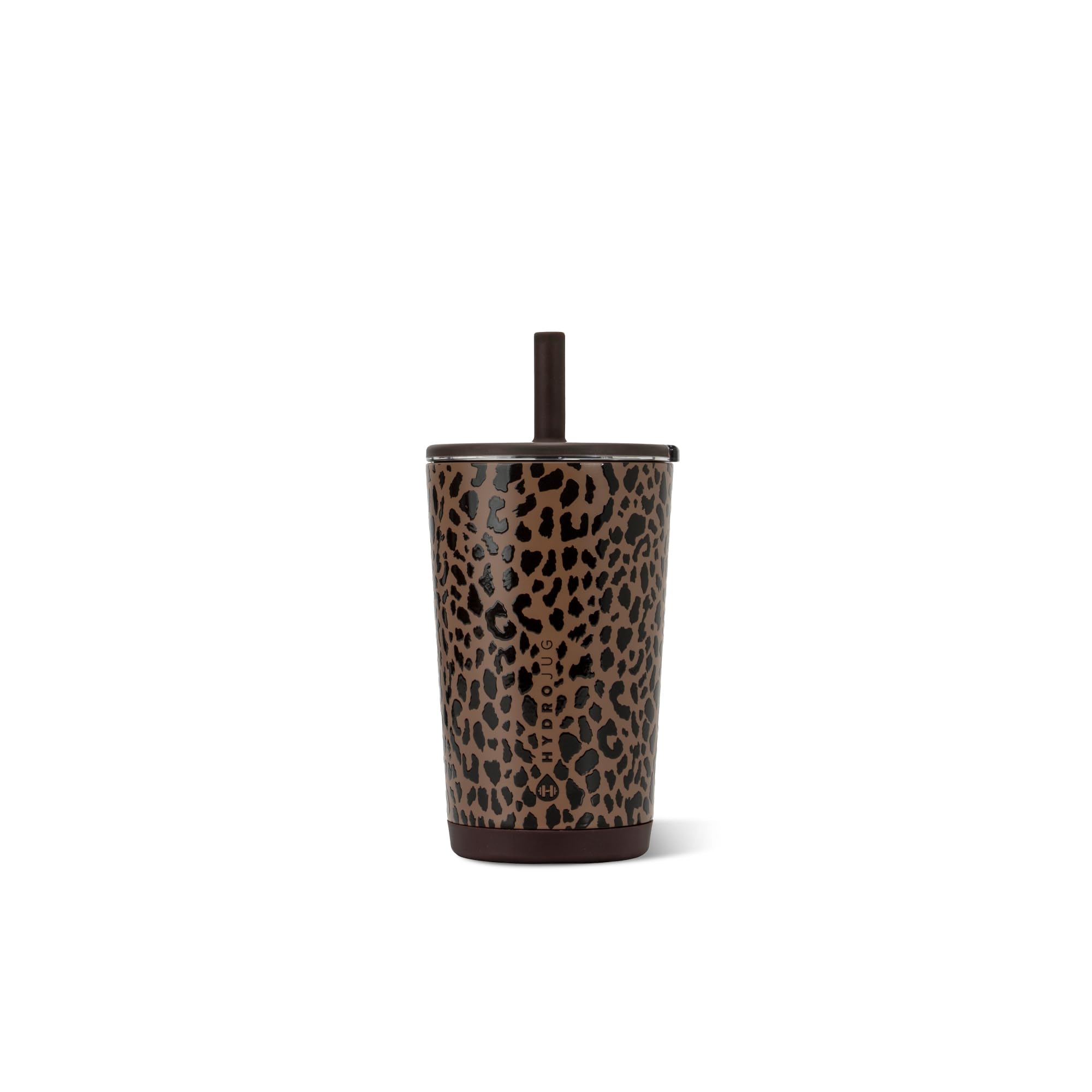 HydroJug vista frontal marrón leopardo con diseño elegante y práctico