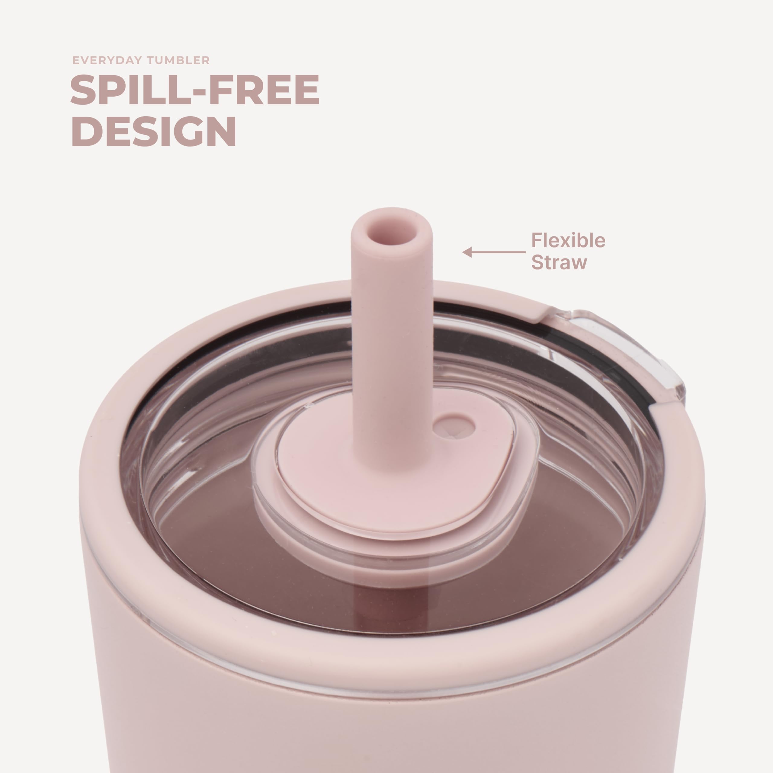 HydroJug tapa de tacto suave y pajilla flexible para beber cómodamente