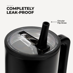HydroJug Traveler primer plano del acero inoxidable triple pared para retener temperatura