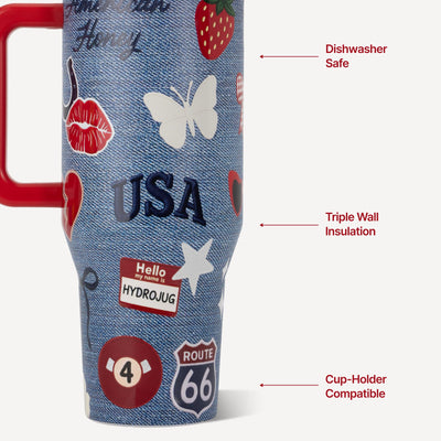 HydroJug handle close-up demonstrating comfortable grip for secure carrying benefit