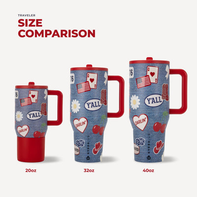 HydroJug held in hand illustrating size and cup-holder compatibility benefit