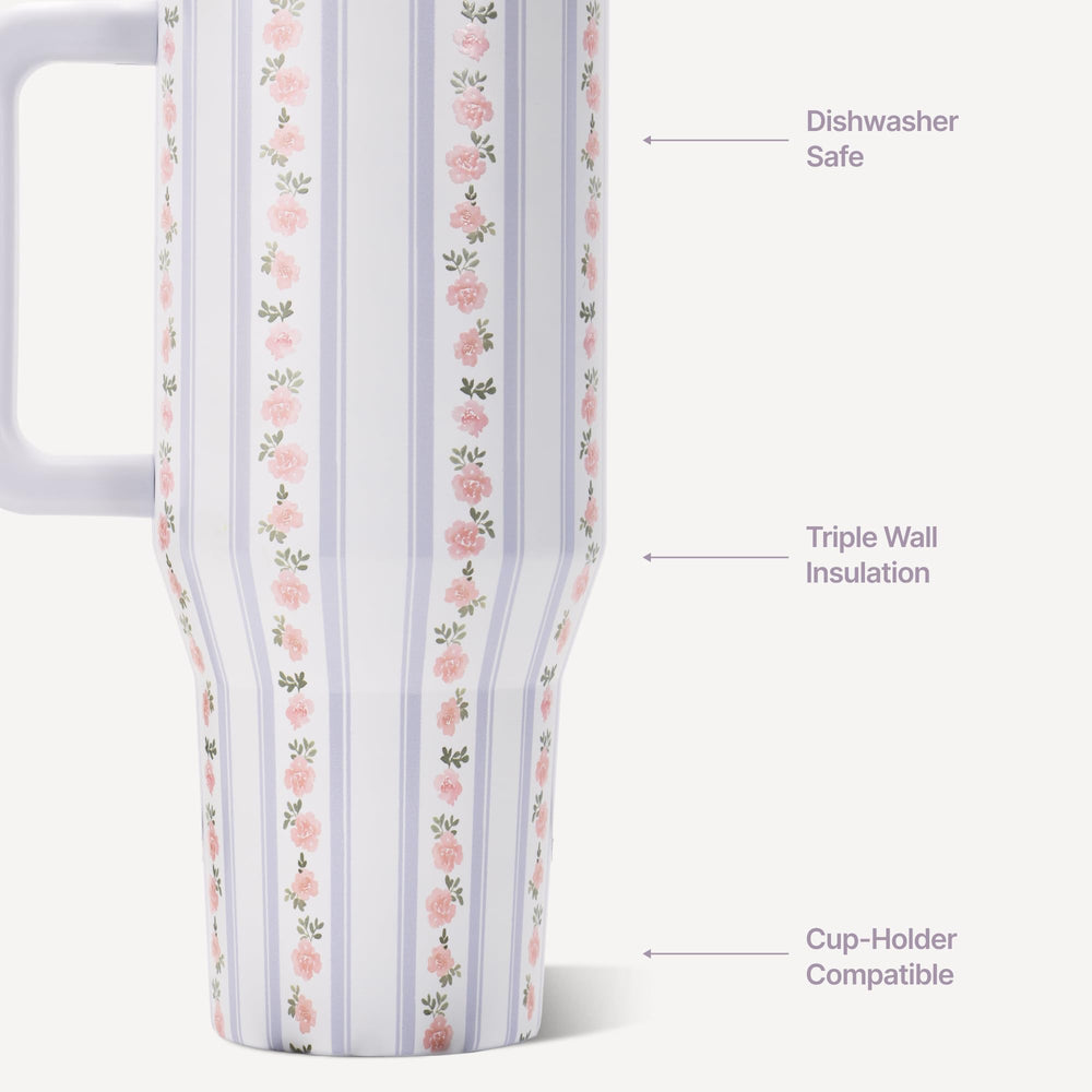 HydroJug Traveler detalle del asa Primrose con agarre cómodo para transportar