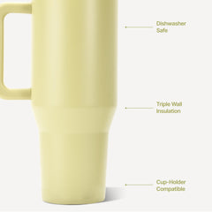 HydroJug Traveler lid and flip straw detail showing hygienic design benefit