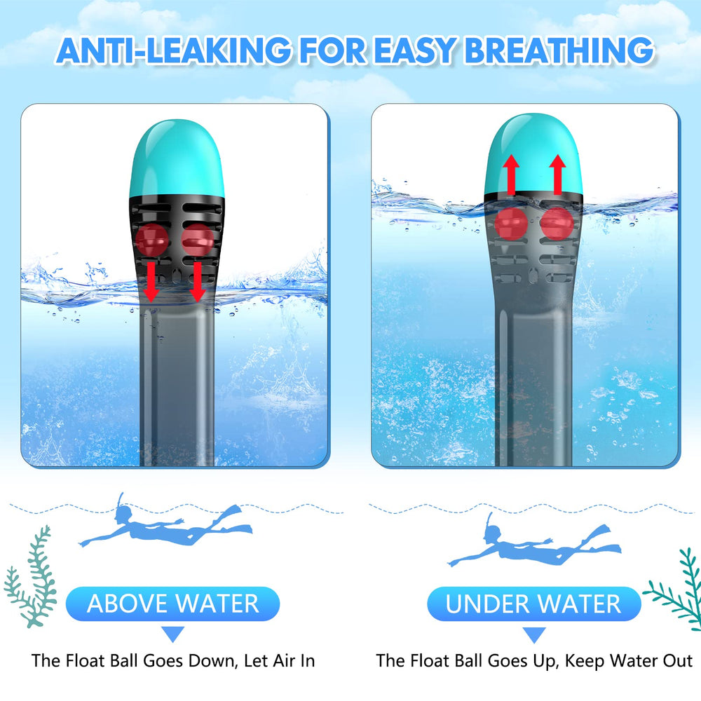 Hydroview snorkeler usando la máscara con respiración natural
