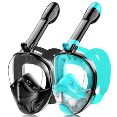 Hydroview máscara frontal mostrando sello ajustado y confort