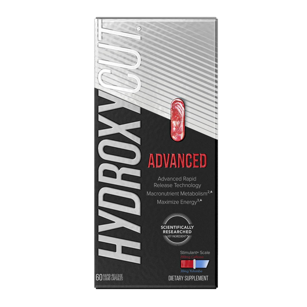 Hydroxycut front packaging showing bottle and 60 capsules for easy identification