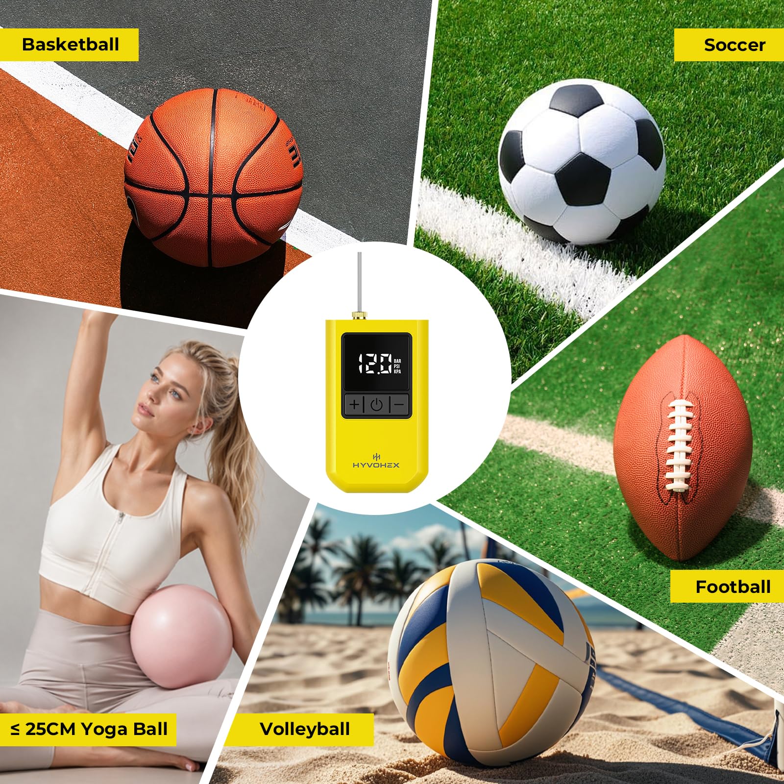 HYVOHEX embalaje con accesorios incluidos para uso inmediato