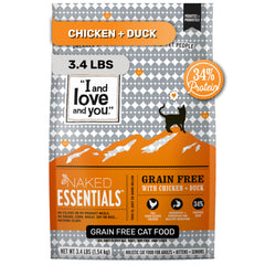 I AND LOVE AND YOU paquete frontal Naked Essentials mostrando ingredientes principales y beneficio nutricional
