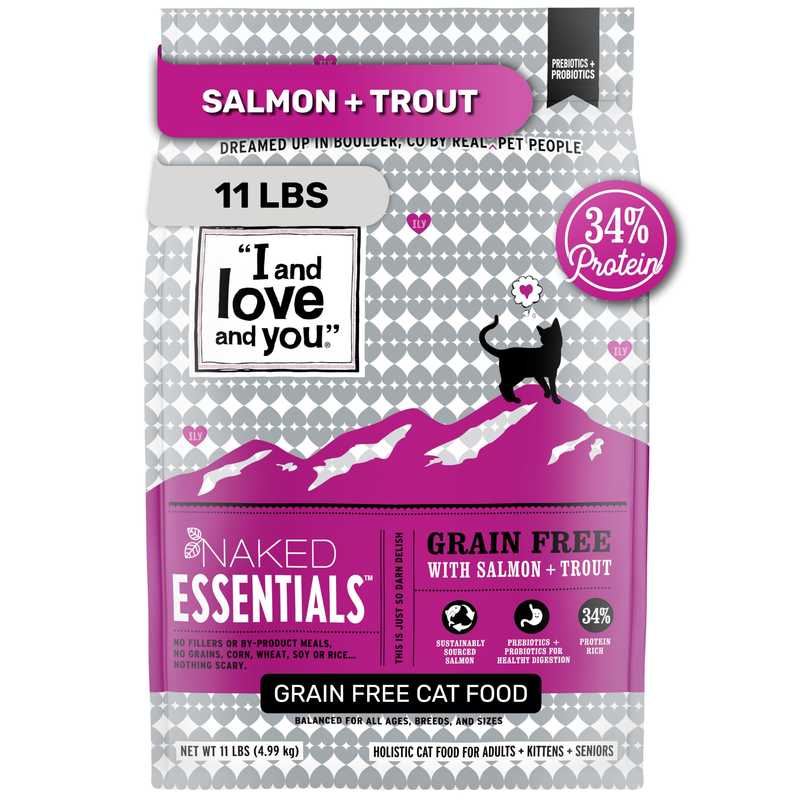 I AND LOVE AND YOU front packaging showing product benefits and grain-free label