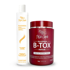 I Belli Capelli kit frontal mostrando envases y beneficios visibles