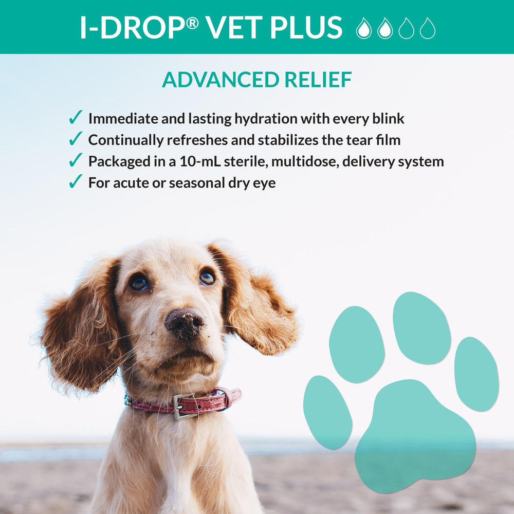 I-DROP Vet Plus gota en primer plano mostrando textura viscosa para lubricación