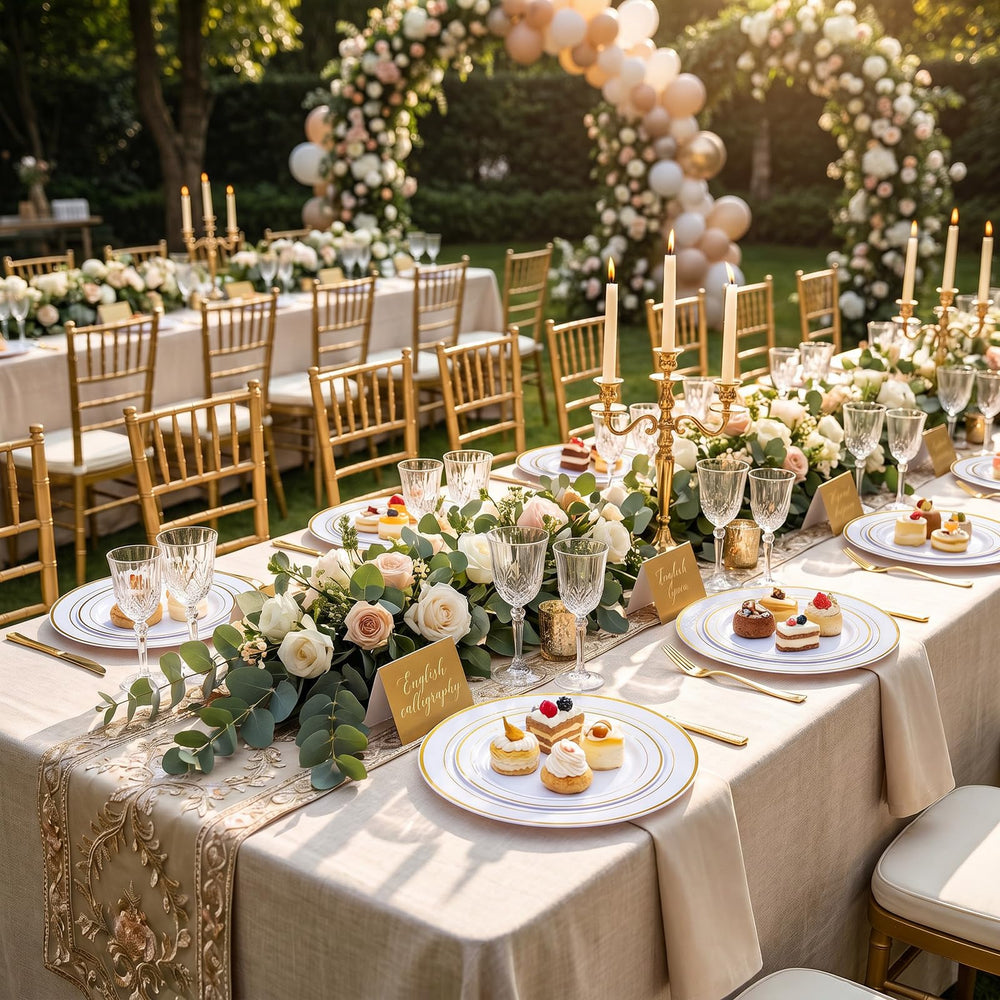 I00000 mesa decorada con platos I00000 para bodas y celebraciones