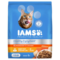 IAMS empaque frontal 15 lb mostrando beneficios nutricionales