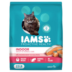 IAMS empaque frontal con salmón, muestra calidad y confianza