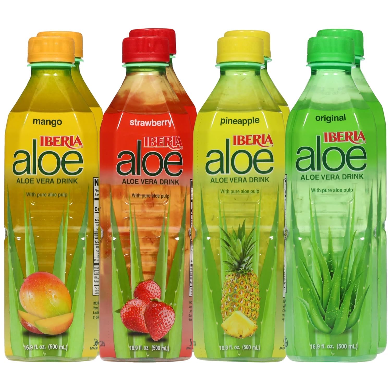 Iberia frontal del pack de 8 botellas mostrando variedad y conveniencia