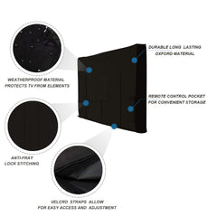 iBirdie rear flap covering TV stand and mount for extra protection