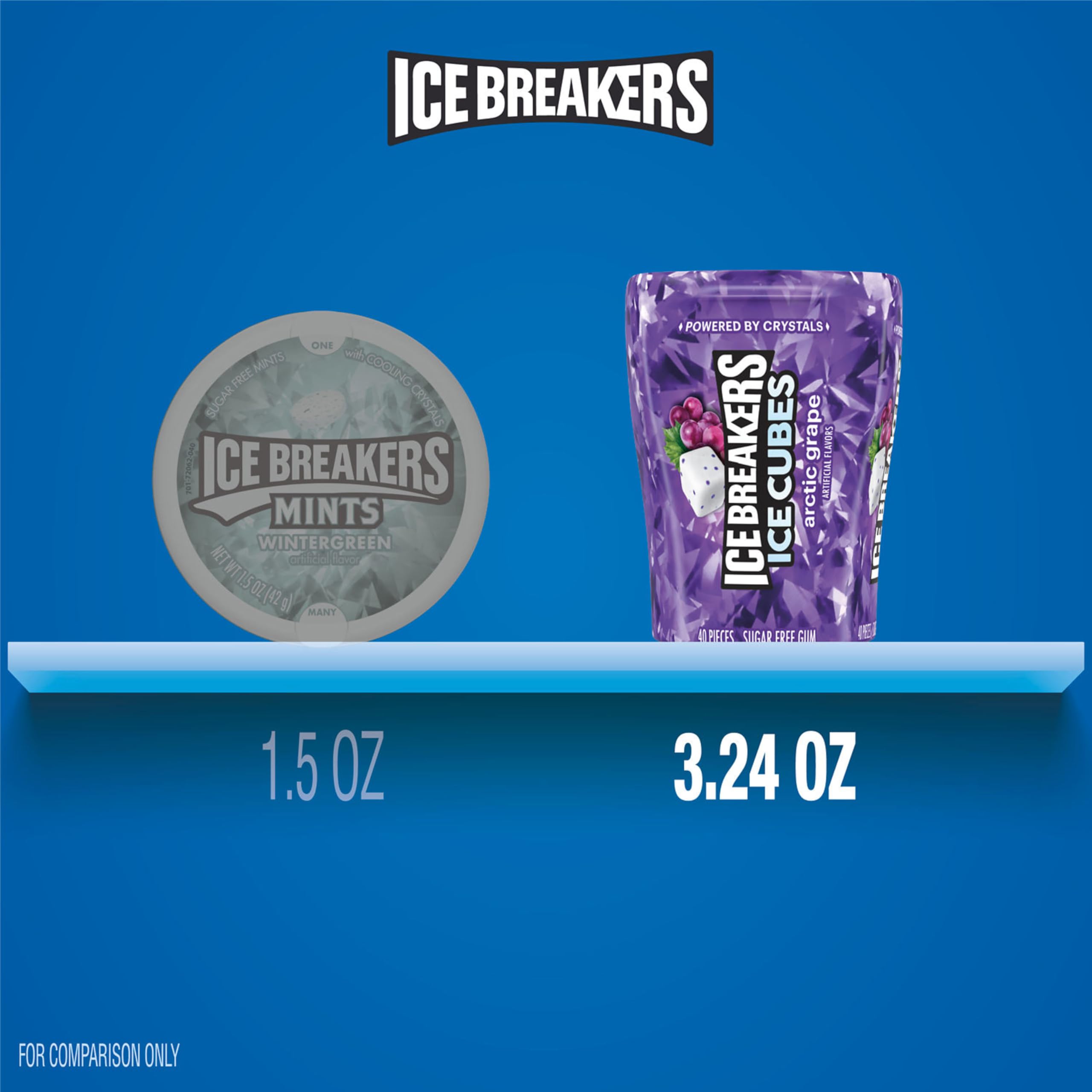 Ice Breakers frascos en mesa de fiesta listos para ofrecer a invitados