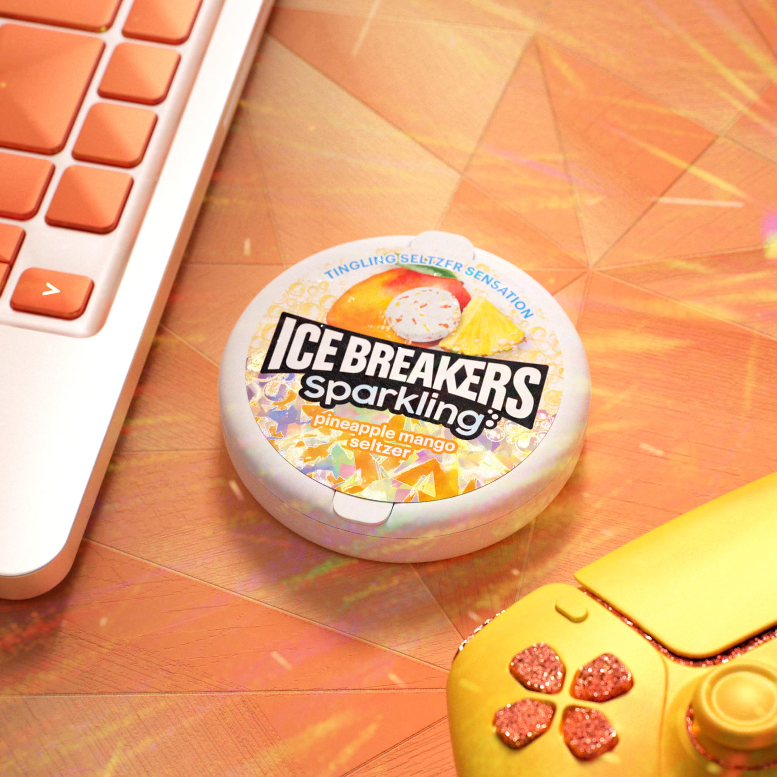 Ice Breakers etiqueta con información nutricional y sin azúcar