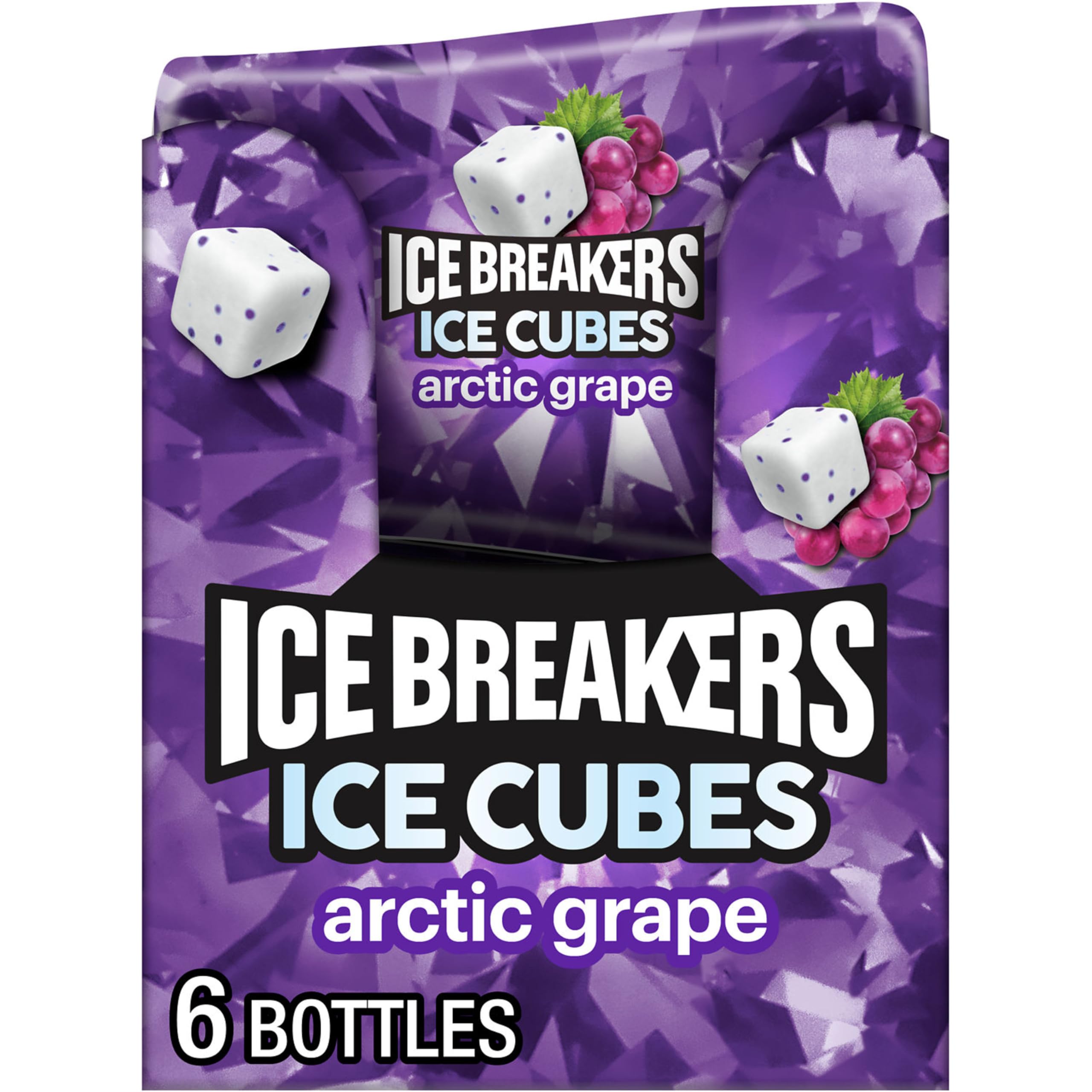 Ice Breakers frasco frontal mostrando etiqueta y beneficio frescura portátil