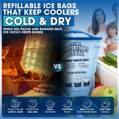 Ice Lock cierre hermético de barra cerrado, protege alimentos secos y evita fugas