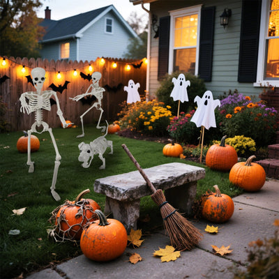 IDEAALS duo lit on a porch at night creating dramatic spooky glow