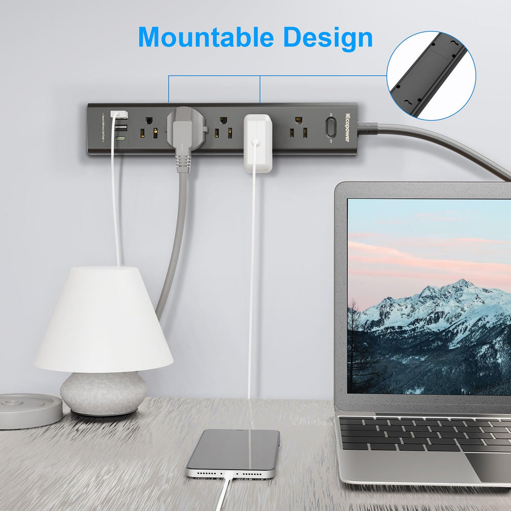 IECOPOWER detalle de materiales ABS+PC y etiqueta de protección para mayor seguridad