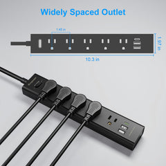 IECOPOWER regleta montada en pared con tornillos, instalación segura y ordenada