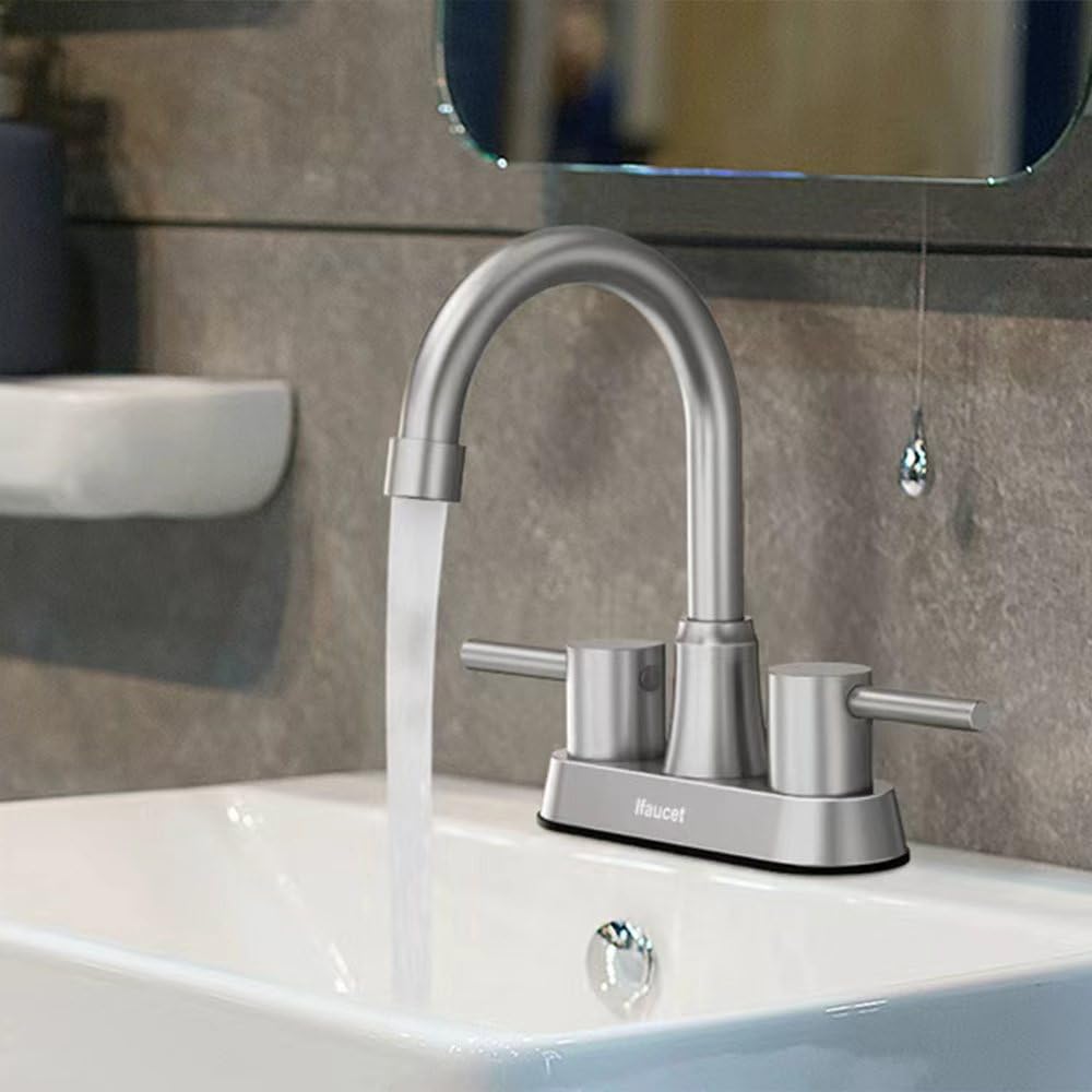 Ifaucet instalación en 3 orificios 4 pulgadas, encaje estándar fácil