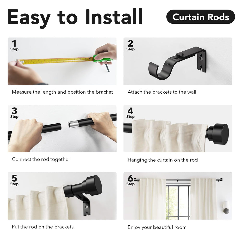 IFELS barra instalada con cortina grommet mostrando funcionamiento suave