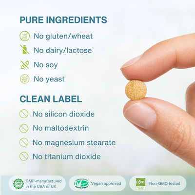 Close-up of Igennus ingredients list emphasizing methylfolate and methylcobalamin