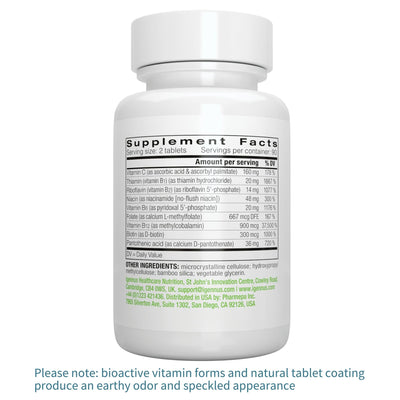 Lifestyle scene with Igennus supplement on a morning routine counter