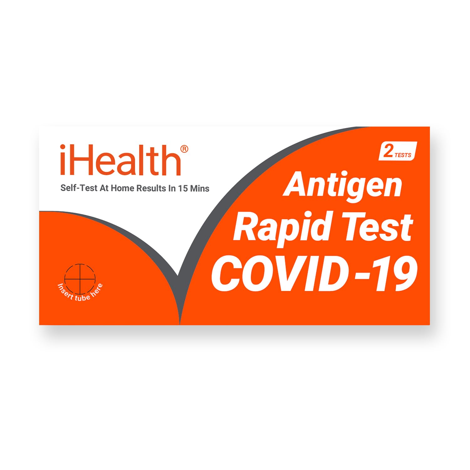 iHealth envase frontal mostrando el kit y autorización FDA, fácil identificación