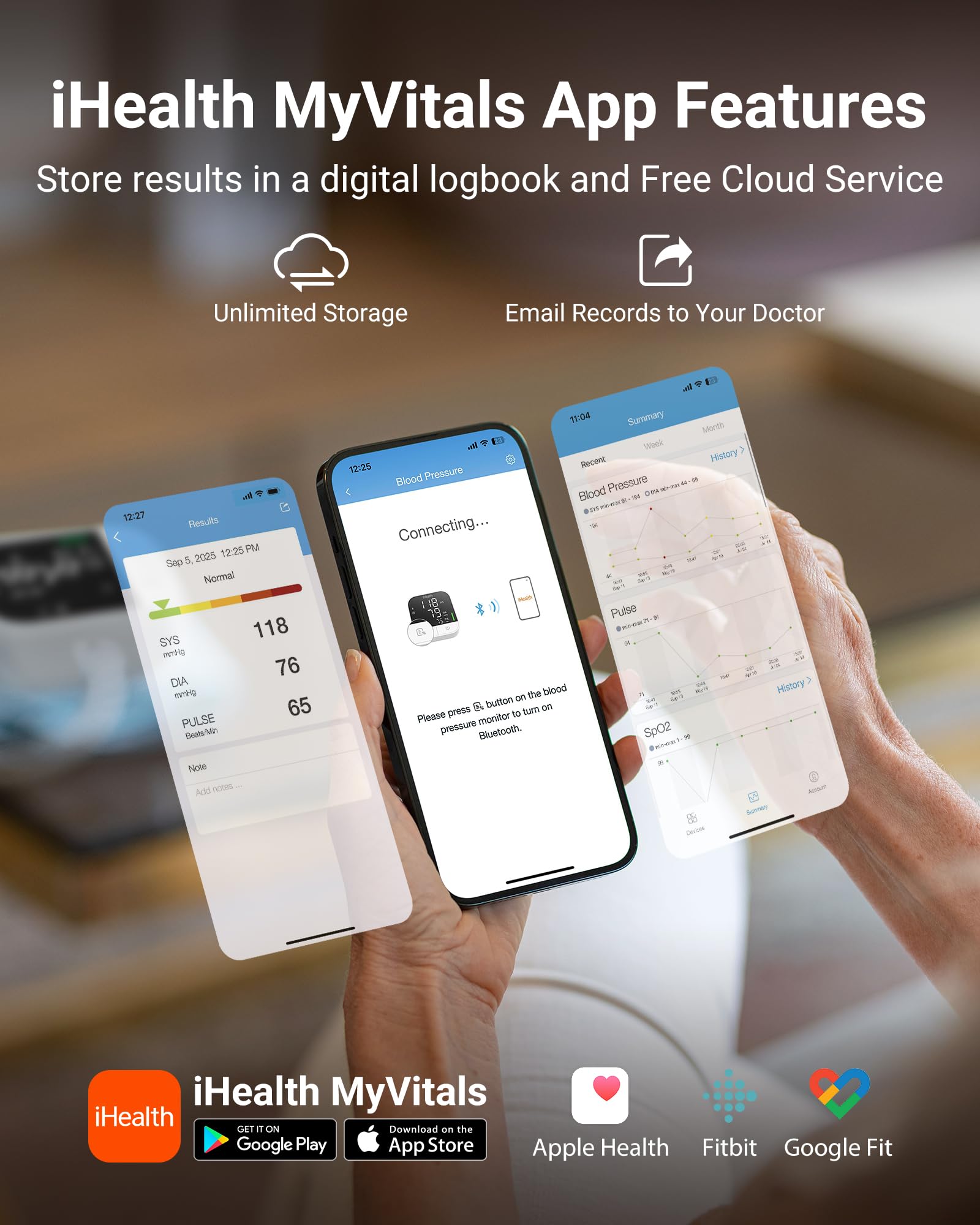 iHealth cable USB-C conectado ofreciendo energía alternativa fiable