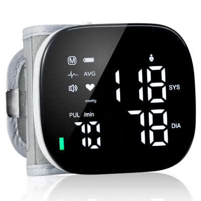 iHome monitor de muñeca frontal mostrando pantalla grande y clara