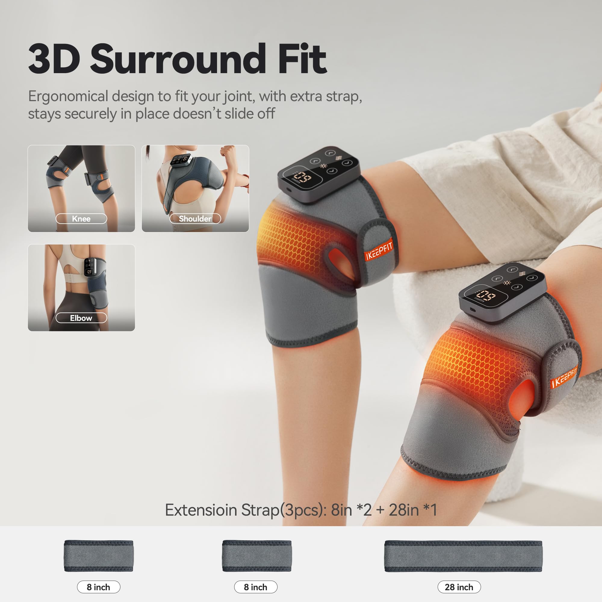 IKEEPFIT comparación de tamaño con una mano, ultrafina y portátil