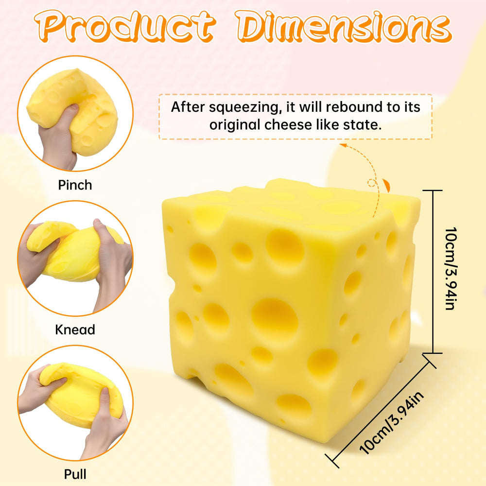 IKKAB Big Cheese primer plano de textura TPR suave que ofrece tacto elástico relajante