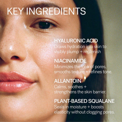 ILIA split view before and after blending showing coverage and skin-smoothing benefit