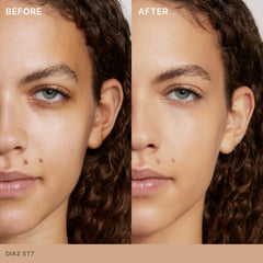 ILIA Diaz ST7 shade swatched on forearm to show color match and natural finish